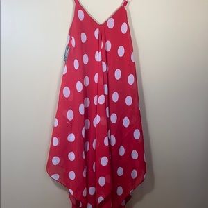 NWT mlle gabrielle Red White Polka Dot Dress M